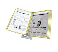 dossiers à plusieurs pages, 5 panneaux, peut contenir 10 feuilles de papier A4, guide d'opération suspension murale d'atelier d'usine(Yellow)