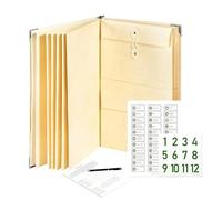 Dossiers accordéon - Poches extensibles pour documents avec plusieurs compartiments, organiseur de documents pour reçus, papiers, affaires, voyages, bureau ou travail, dossier pratique pour la
