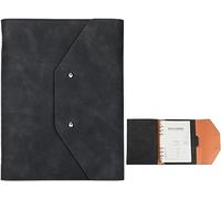 Dossiers, Classeur A5 à 6 anneaux, dossier d'affaires for entretien, conférence et présentation, organisateur de poche for carnet de notes(Svart)