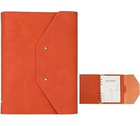 Dossiers, Classeur A5 à 6 anneaux, dossier d'affaires for entretien, conférence et présentation, organisateur de poche for carnet de notes(Oranje)