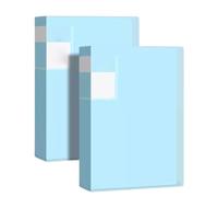 Dossiers d'affichage A4, Classeur de portefeuille A4 60 pochettes, dossier documents, 2 pièces multicolore 310x235mm(Blue)
