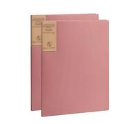 Dossiers d'affichage A4, Portfolio classeur 2 pcs 30 pochettes dossier de présentation multicolore(Pink)