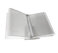 Dossiers de bureau, organiseur de référence mural, étagère de vitrine, table lutrin en métal | 10 poches A4 | pour consultation et présentation de documents