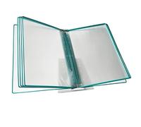 Dossiers de bureau, organiseur de référence mural, étagère de vitrine, table lutrin en métal | 10 poches A4 | pour consultation et présentation de documents