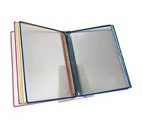 Dossiers de bureau, organiseur de référence mural, étagère de vitrine, table lutrin en métal | 10 poches A4 | pour consultation et présentation de documents