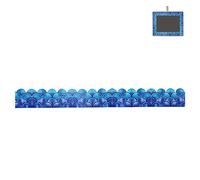 Dostear Bordure de papier peint Bleu Décoration murale amovible Frise Murale Papier Peint Autocollant imperméable en PVC Plinthe 7.6cm X 1500cm