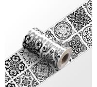 Dostear Frise Murale YX144 30cm X 240cm Adhesive Autocollante Papier Peint pour Décoration Intérieure Facile à Poser