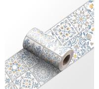 Dostear Frise Murale YX163 10cm X 240cm Adhesive Autocollante Papier Peint pour Décoration Intérieure Facile à Poser