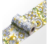 Dostear Frise Murale YX187 15cm X 240cm Adhesive Autocollante Papier Peint pour Décoration Intérieure Facile à Poser