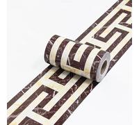 Dostear Frises Papier Peint Marron-51 10cm X 300cm Moulure Murale Autocollant Murals Adhesif Murale Plinthe Adhesive Pvc