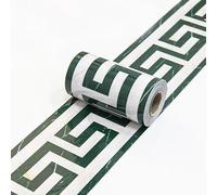 Dostear Frises Papier Peint Vert-48 10cm X 300cm Moulure Murale Autocollant Murals Adhesif Murale Plinthe Adhesive Pvc