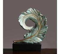 Dostear Grande Statue Jardin Exterieur Voiture Accessoires Deco Decoration Salon Moderne Objet Interieur Sculpture Moderne Boucles de Plumes 25 X 11.5 X 30.5cm