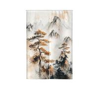 Dostear Noren Style Chinoise Rideau de Porte Style Japonais Fenêtre Rideaux Panneau Tenture Tapisserie Traditionnel Imprimé Coton Lin Décoration pour Maison 10688 90x150cm