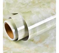 Dostear Papier Peint Vintage Rouleau Adhesif Collant AdhéSif Vinyl Autocollant Pour Meuble DéCoratif Mural De Cuisine Chambre Onyx vert 60 X 1000cm(23.62 X 393.7 pouces)