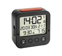 Dostmann 60.2528.01 radiopiloté(e) Réveil noir Heures de réveil 2