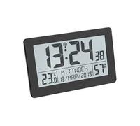 Dostmann 60.2557.01 radiopiloté(e) Horloge radiopilotée 206 mm x 30 mm x 130 mm noir grand écran