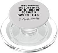 Dostoïevski Citation philosophique Deep Wisdom Life Reflection PopSockets PopGrip pour MagSafe