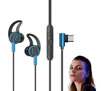 Dosulou Écouteurs de Jeu avec Microphone | Casque de Jeu Intra-auriculaire Filaire,3.5mm Jack Écouteurs Casque Stéréo Casque avec Double Microphone Détachable pour Jeu Mobile