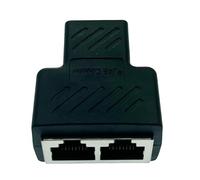 Dosyerlbf Adaptateur répartiteur Ethernet RJ45, coupleur RJ45 femelle 1 vers 2 femelles, câble Ethernet et répartiteur Internet LAN pour Cat5 Cat5e Cat6 (lot de 1)