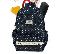 Dot and Lace Design Large Capacity Cute Bookbag for Laptop Computer Water