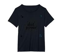 Dot Boys Power - Art Graphique à Pois ludiques T-Shirt, Femme Grandes Tailles, Noir, 5X