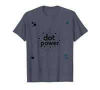 Dot Boys Power - Art Graphique à Pois ludiques T-Shirt, Homme, Bleu Chiné, 5XL