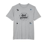 Dot Boys Power - Art Graphique à Pois ludiques T-Shirt, Homme Grandes Tailles, Gris Chiné, 5X Tall