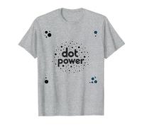 Dot Boys Power - Art Graphique à Pois ludiques T-Shirt, Homme, Gris Chiné, 5XL