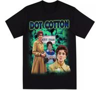 Dot Cotton Homage T Shirt Eastenders Themed Top Vintage 90s Tee Gift for Mum Casual Graphic Tees Black L