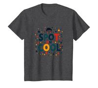 Dot Day Celebration Joyful Youth Jumping T-Shirt, Enfant, Chiné Foncé, 2 Ans