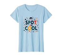 Dot Day Celebration Joyful Youth Jumping T-Shirt, Femme, Bleu Céleste, XS