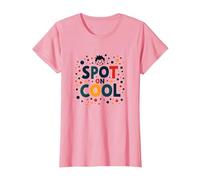 Dot Day Celebration Joyful Youth Jumping T-Shirt, Femme, Rose, XS
