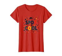 Dot Day Celebration Joyful Youth Jumping T-Shirt, Femme, Rouge, XS