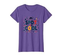 Dot Day Celebration Joyful Youth Jumping T-Shirt, Femme, Violet chiné, XL