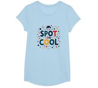 Dot Day Celebration Joyful Youth Jumping T-Shirt, Fille, Bleu Céleste, XS