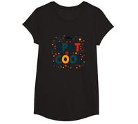Dot Day Celebration Joyful Youth Jumping T-Shirt, Fille, Noir, XS
