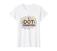 Dot Domination : Célébration colorée pour Les Amateurs de Pois T-Shirt, Femme, Blanc, XS