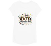 Dot Domination : Célébration colorée pour Les Amateurs de Pois T-Shirt, Fille, Blanc, S