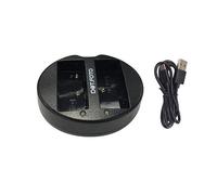 Dot.Foto BLH-1 Chargeur de Batterie Double USB (BCH-1 Type) pour Olympus Om-D E-M1 Mark II, E-M1 Mark III, E-M1X