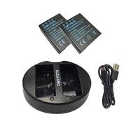 Dot.Foto BLH-1 Premium Grande Capacité 2450mAh Batterie (x2) & BCH-1 Type Chargeur de Batterie Double USB pour Olympus Om-D E-M1 Mark II, E-M1 Mark III, E-M1X