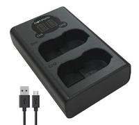 Dot.Foto en-EL3, EN-EL3a, EN-EL3e / NP-150 Chargeur Double de Batterie USB LCD Rapide pour Nikon / (BC-150 Type) pour Fujifilm