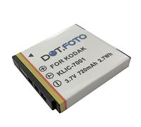 Dot.Foto KLIC-7001 Premium 3.7v / 720mAh Batterie Rechargeable pour Kodak EasyShare M320 M340 M341 M753 M763 M853 M863 M893 is M1063 M1073 is MD41 MD1063 MD853 MD863 MX1063 V550 V570 V610 V705