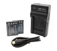 Dot.Foto LI-40B, LI-42B Premium 740mAh Batterie (x2) & LI-40C Type Chargeur de Batterie USB pour Olympus C-25, C-520, C-540, C-550, C-560, C-570 / D-630 Zoom, D-720, FE-20, FE-150, FE-160, FE-5035