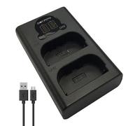 Dot.Foto LP-E6, LP-E6N Chargeur Double de Batterie USB LCD Rapide (LC-E6E Type) pour Canon EOS R5, R6 II, R7, 5D II/III/IV 6D, 6D II, 7D, 7D II, 60D, 70D, 80D, 90D, XC10, XC15