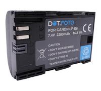 Dot.Foto LP-E6 Premium Grande Capacité 7.4v / 2200mAh Batterie Rechargeable pour Canon EOS R R5 5D Mark II 5D Mark III 5DS 5DS R 6D 6D Mark II 7D 7D Mark II 60D 60Da 70D 80D 90D