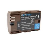 Dot.Foto LP-E6P Premium Grande Capacité 7.2v / 2600mAh USB-C Batterie pour Canon EOS R R5 R5 MarkII 5D MarkIV R6 5D Mark II 5D Mark III 5DS R 6D 6D Mark II 7D 7D Mark II 60D 60Da 70D 80D 90D