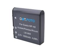 Dot.Foto NP-40, NP-40DBA, NP-40DCA Premium 3.7v / 1250mAh Batterie Rechargeable pour Casio EXILIM EX Z40 Z50 Z55 Z57 Z100 Z200 Z300 Z400 Z450 Z500 Z600 Z650 Z700 Z750 Z850 Z1000 Z1050 Z1080 Z1200