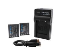 Dot.Foto NP-80 NP-82 Lot de 2 batteries 740 mAh et chargeur USB pour Casio EX-ZS220, EX-ZS200, EX-ZS180, EX-ZS160, EX-ZS150, EX-MR1, EX-N50, EX-N20, EX-N10, EX-N5, EX-X-N5, EX-X-X-N5 N2