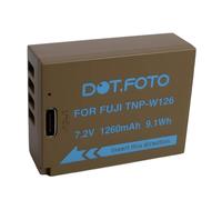 Dot.Foto NP-W126, NP-W126s Premium 7.2v / 1260mAh Batterie Rechargeable USB-C pour Fujifilm X100F, X100V, X100VI, X-T3, X-T2, X-T1, X-T100, X-T200, X-T50, X-T30 II, X-T30, X-M5, X-Pro2
