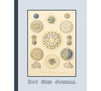 Dot grid journal: Ernst Haekel's Radiolaria (1862) microscopic organisms cover art for the vintage illustration appreciator or ocean lover - Light ... blue and grey radiolaria image cover art